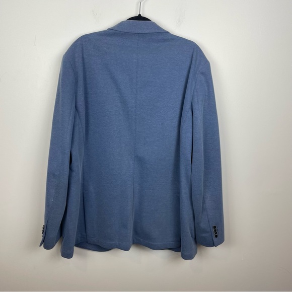 Savile Row Co Light Blue Blazer Two-Button Notch Front & Inside Pockets XXL - Picture 2 of 10